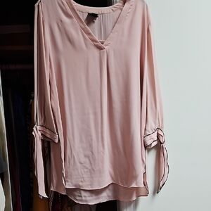 Worthington Blush V-Neck Blouse